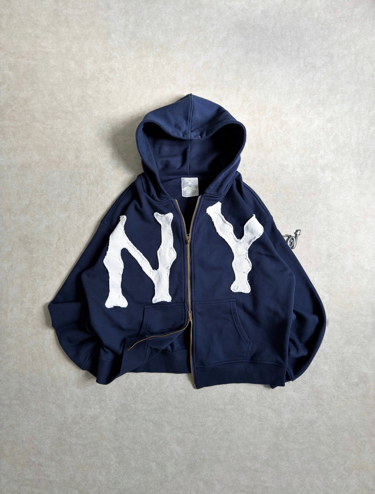 Memory Lane Park NY Navy Zip-Up Hoodie