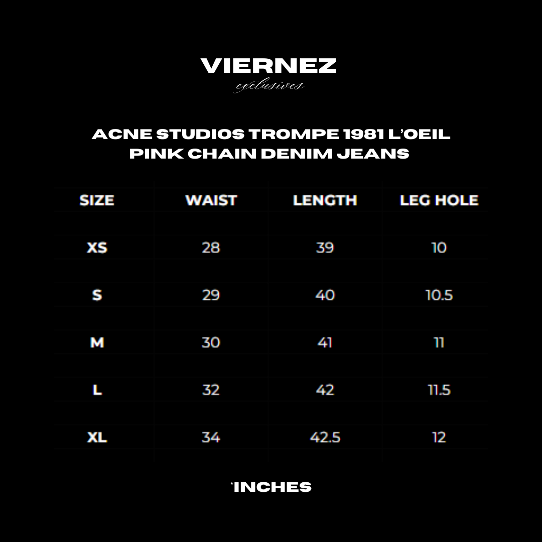 Acne Studios Trompe 1981 l’oeil Pink Chain Denim Jeans