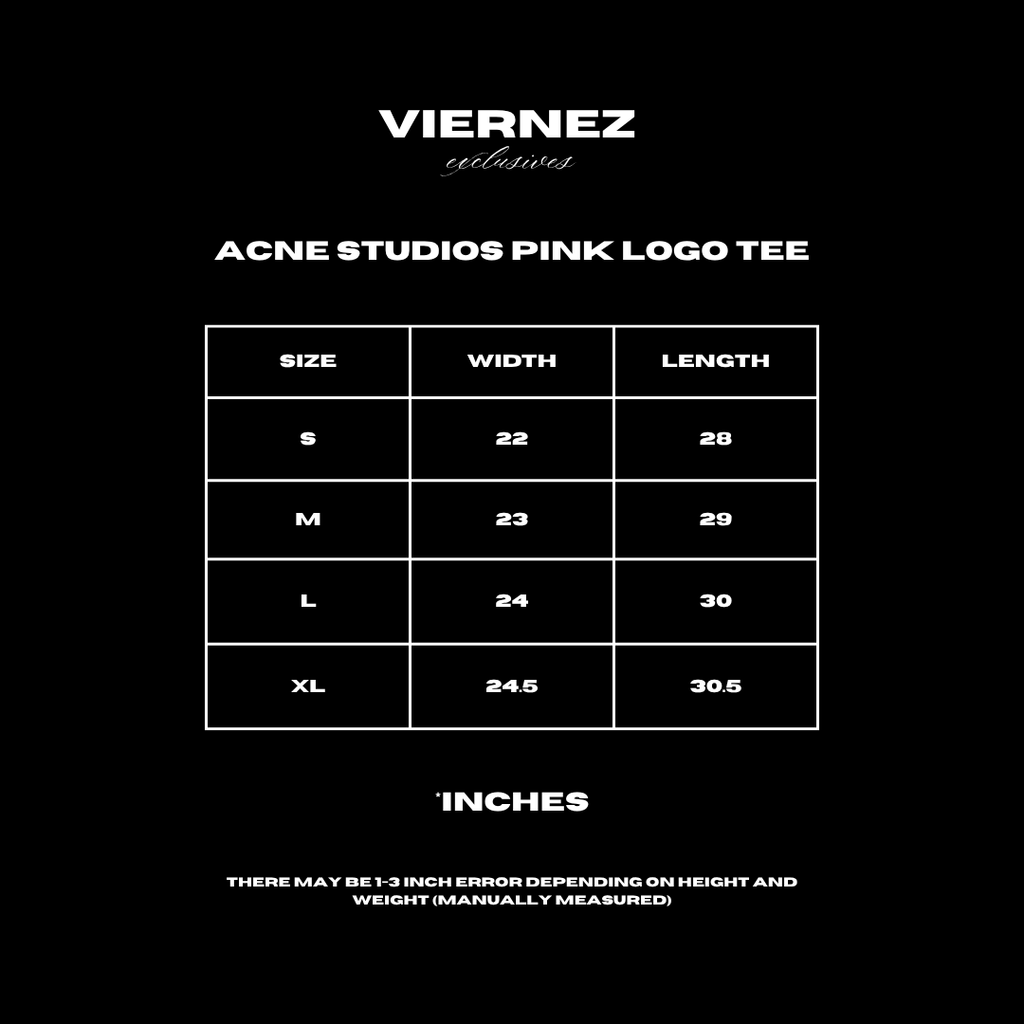 Acne Studios Pink Logo Tee