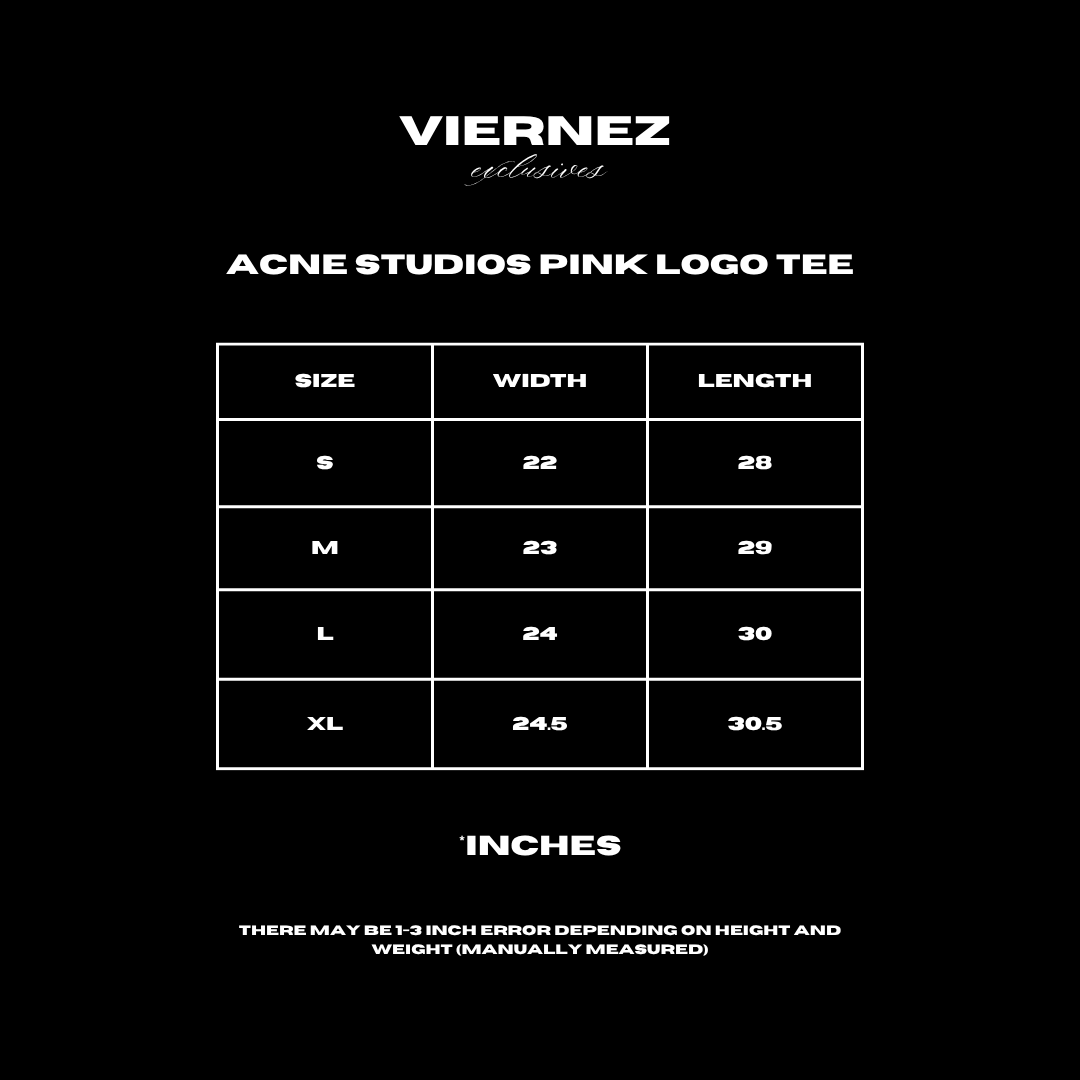 Acne Studios Pink Logo Tee