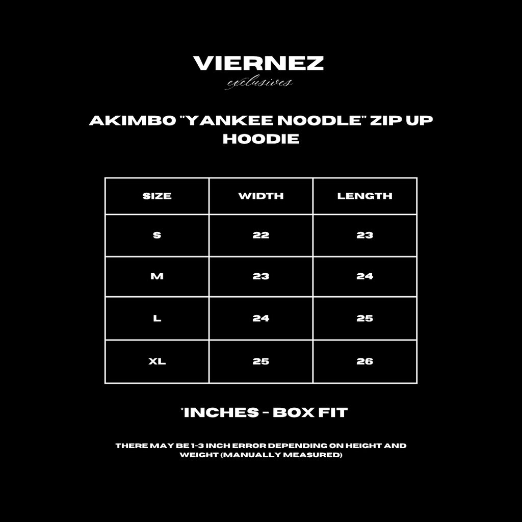 AKIMBO "Yankee Noodle" Zip Up Hoodie