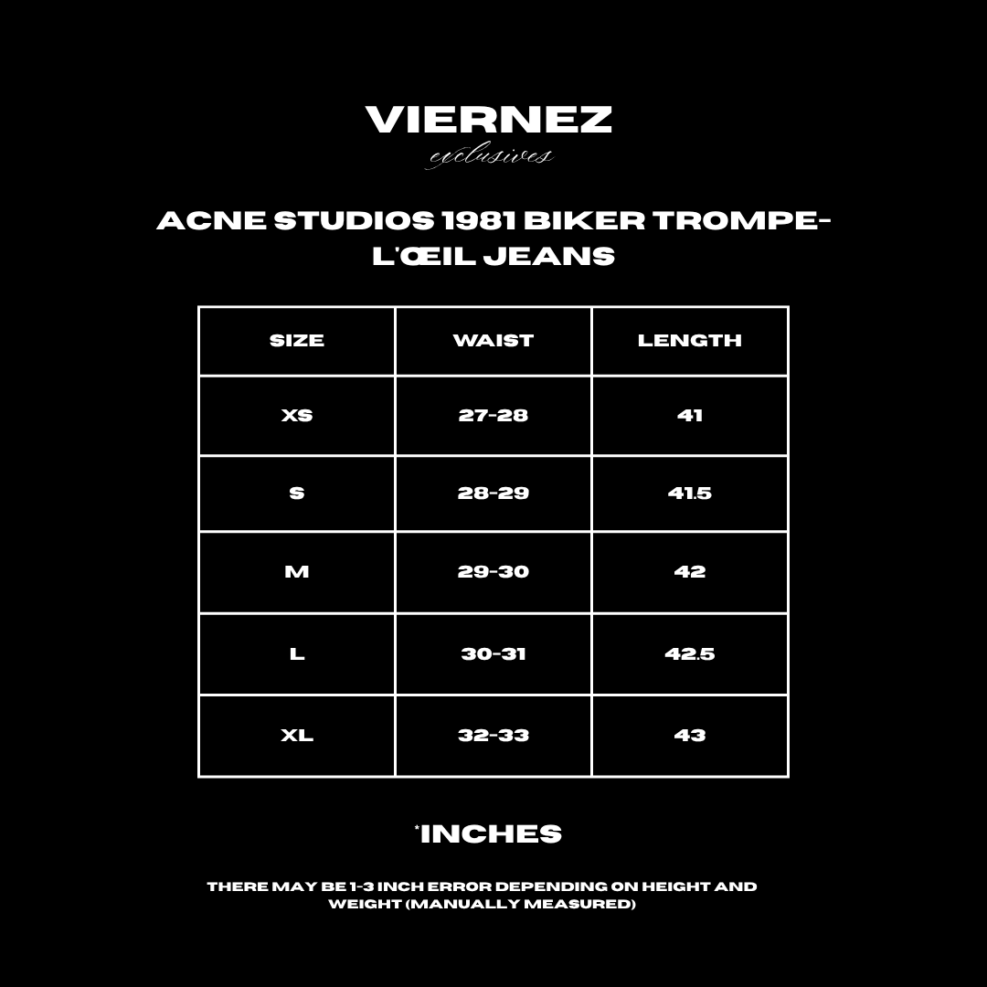 Acne Studios 1981 Biker trompe-l'œil Jeans XL - ON HAND