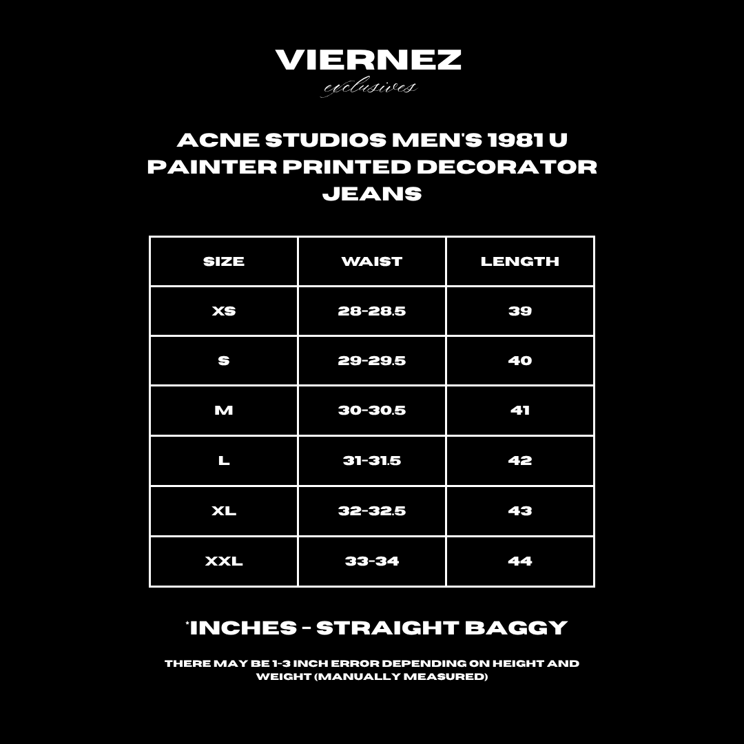 Acne Studios Men's 1981 U Painter Printed Decorator Jeans