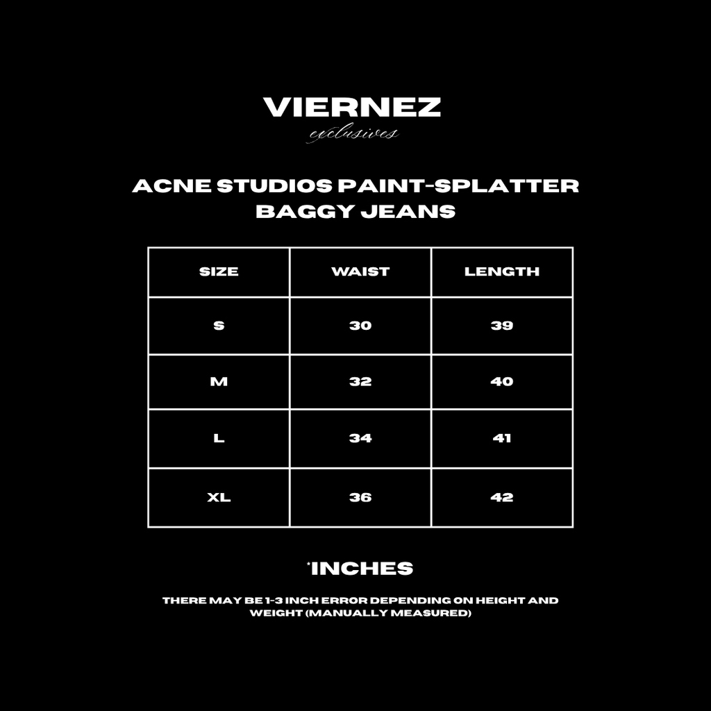 Acne Studios Paint-Splatter Baggy Jeans