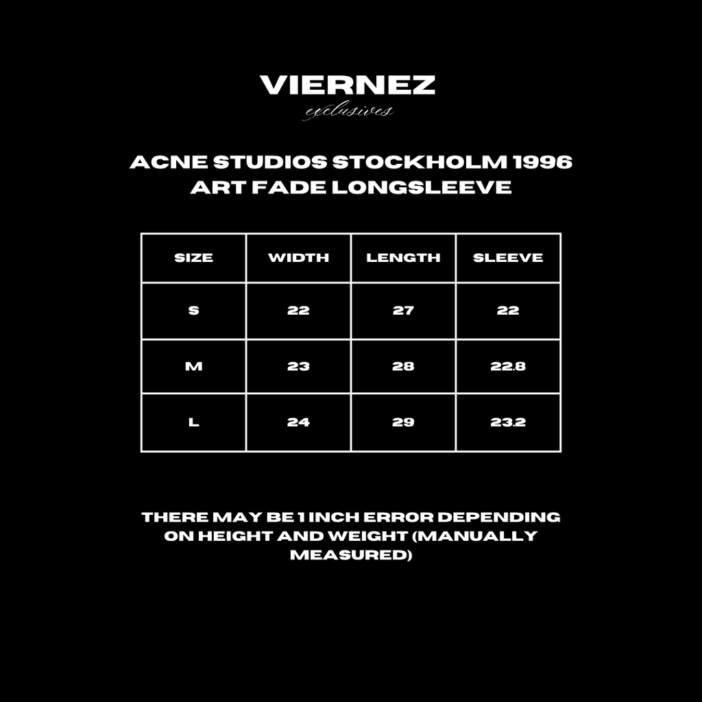 Acne Studios Stockholm 1996 Art Fade Longsleeve