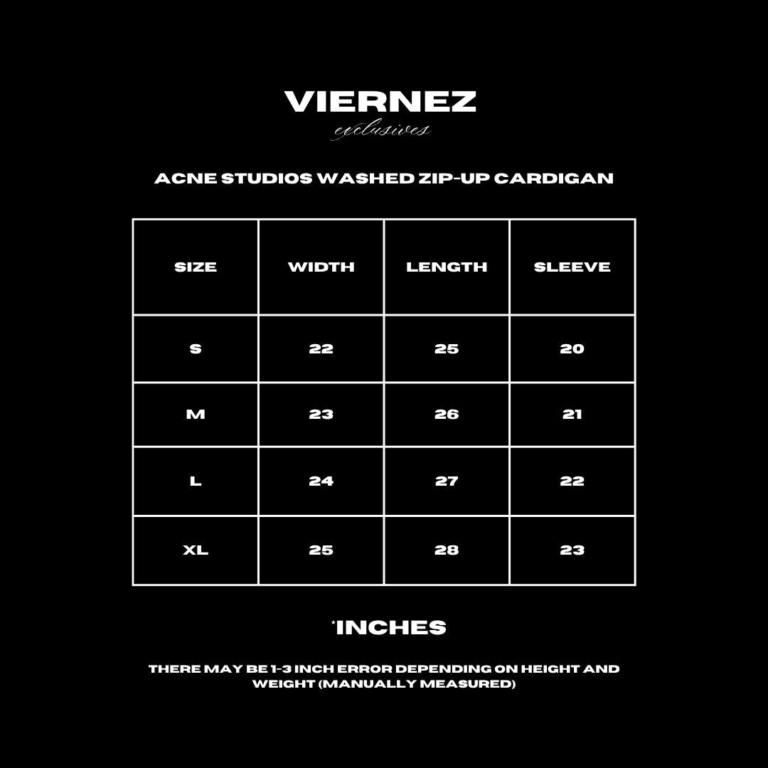 Acne Studios Washed Zip-up Cardigan Medium - ON HAND