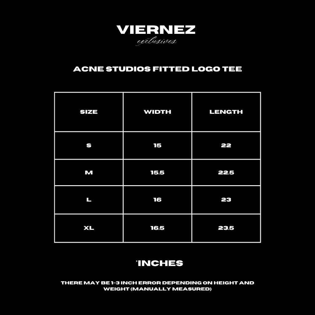 Acne studios fitted logo tee