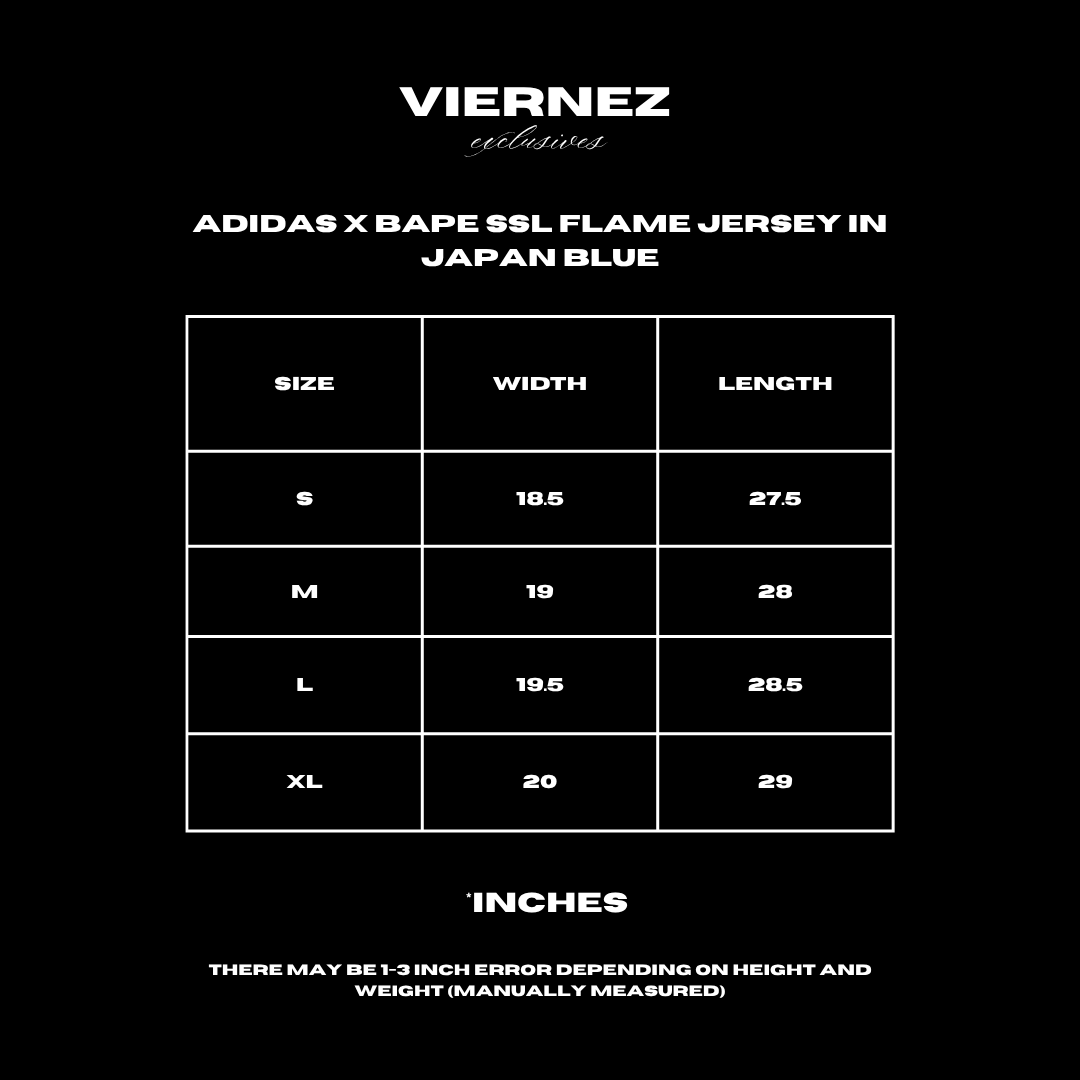 Adidas x BAPE SSL Flame Jersey in Japan Blue