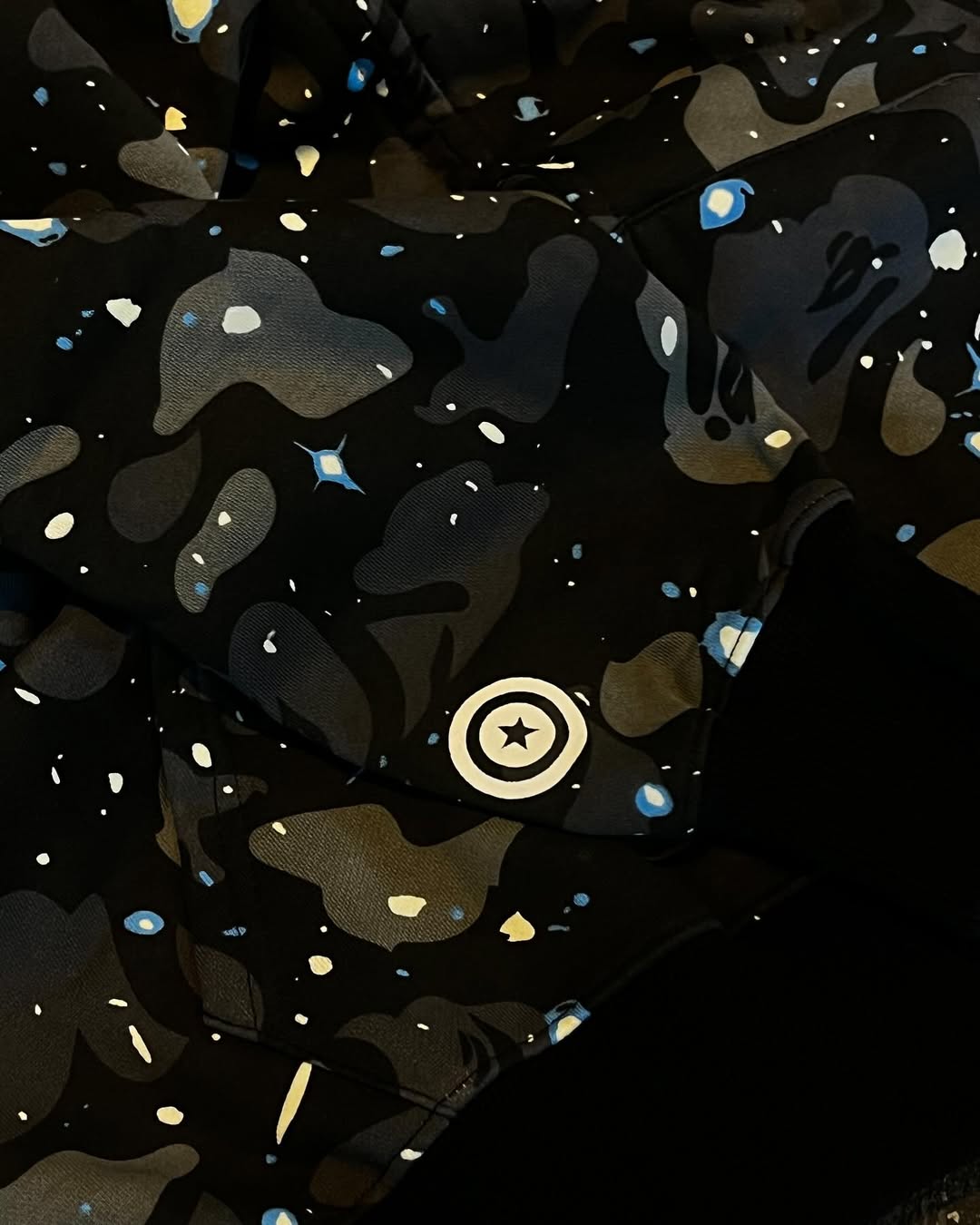 Bape shark camo full zip black