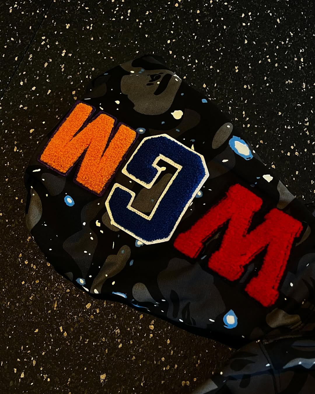 Bape shark camo full zip black