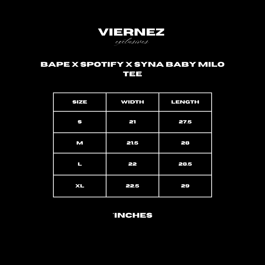 Bape x Spotify x Syna Baby Milo tee