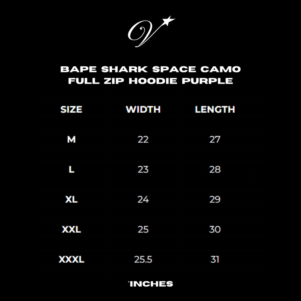 Bape shark camo in purple hoodie