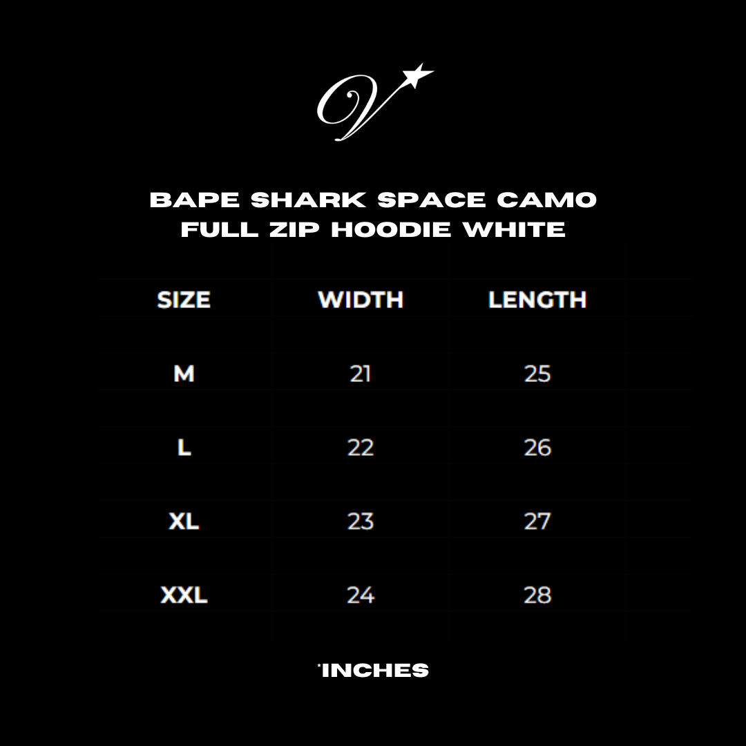 Bape shark camo white hoodie