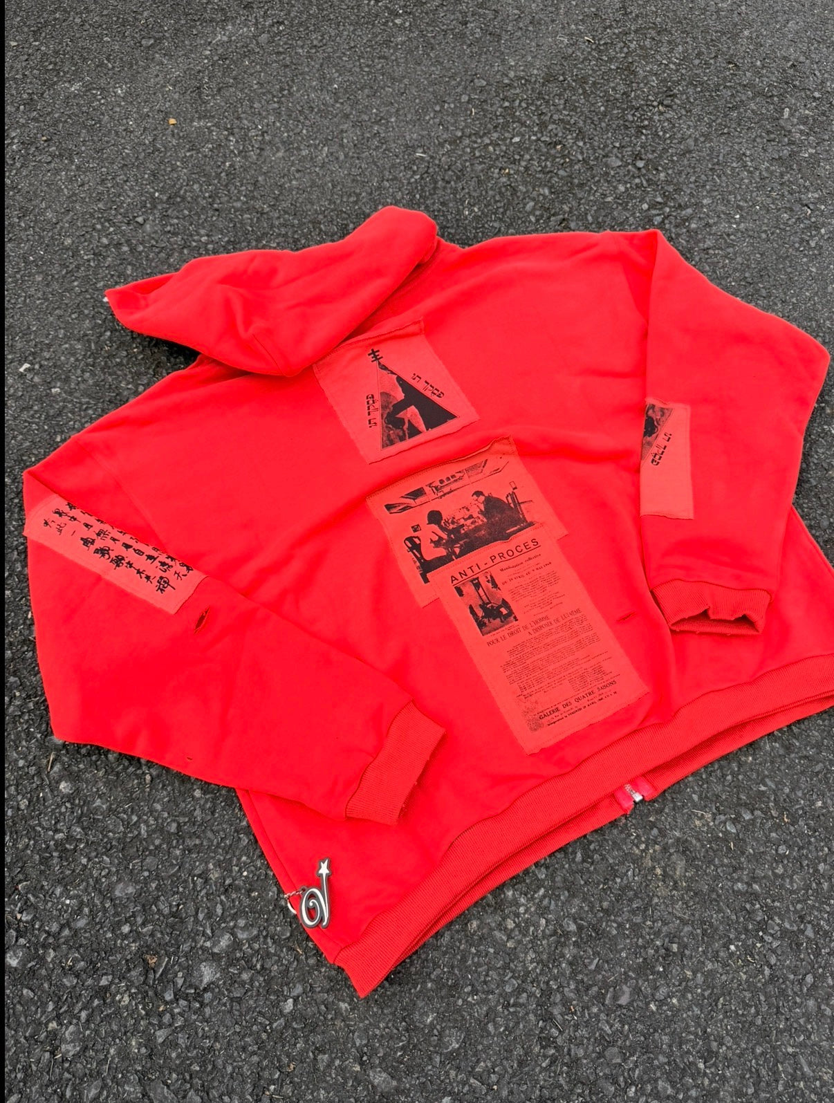 Enfants Riches Deprimes Red Anti-Process Thermal Lined Zip Hoodie