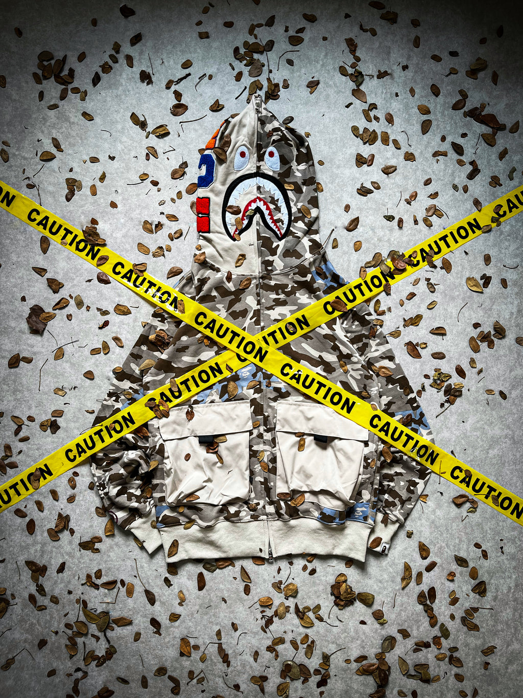 Bape Shark Dual Pocket Camo hoodie