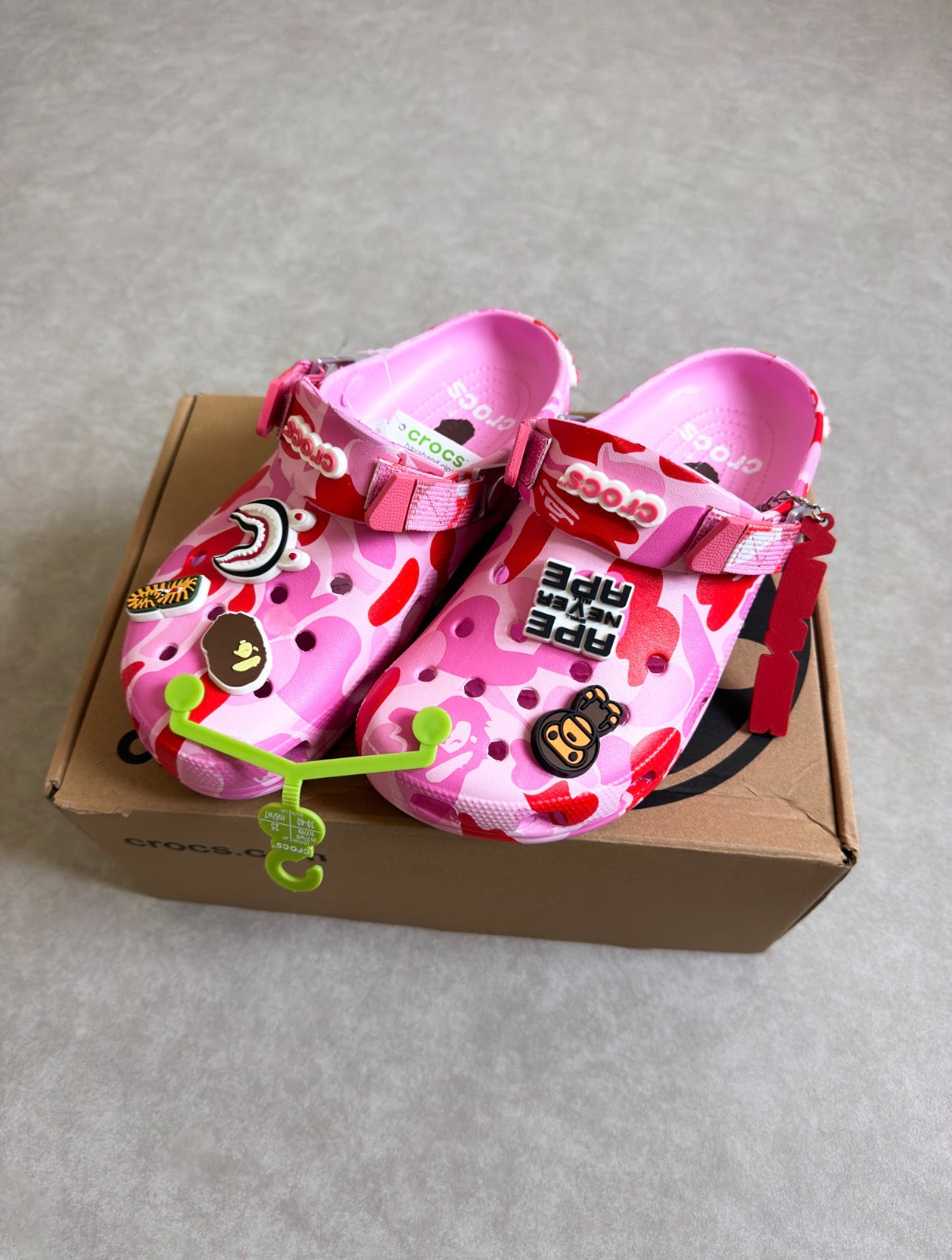 BAPE CROCS in Pink - ON HAND