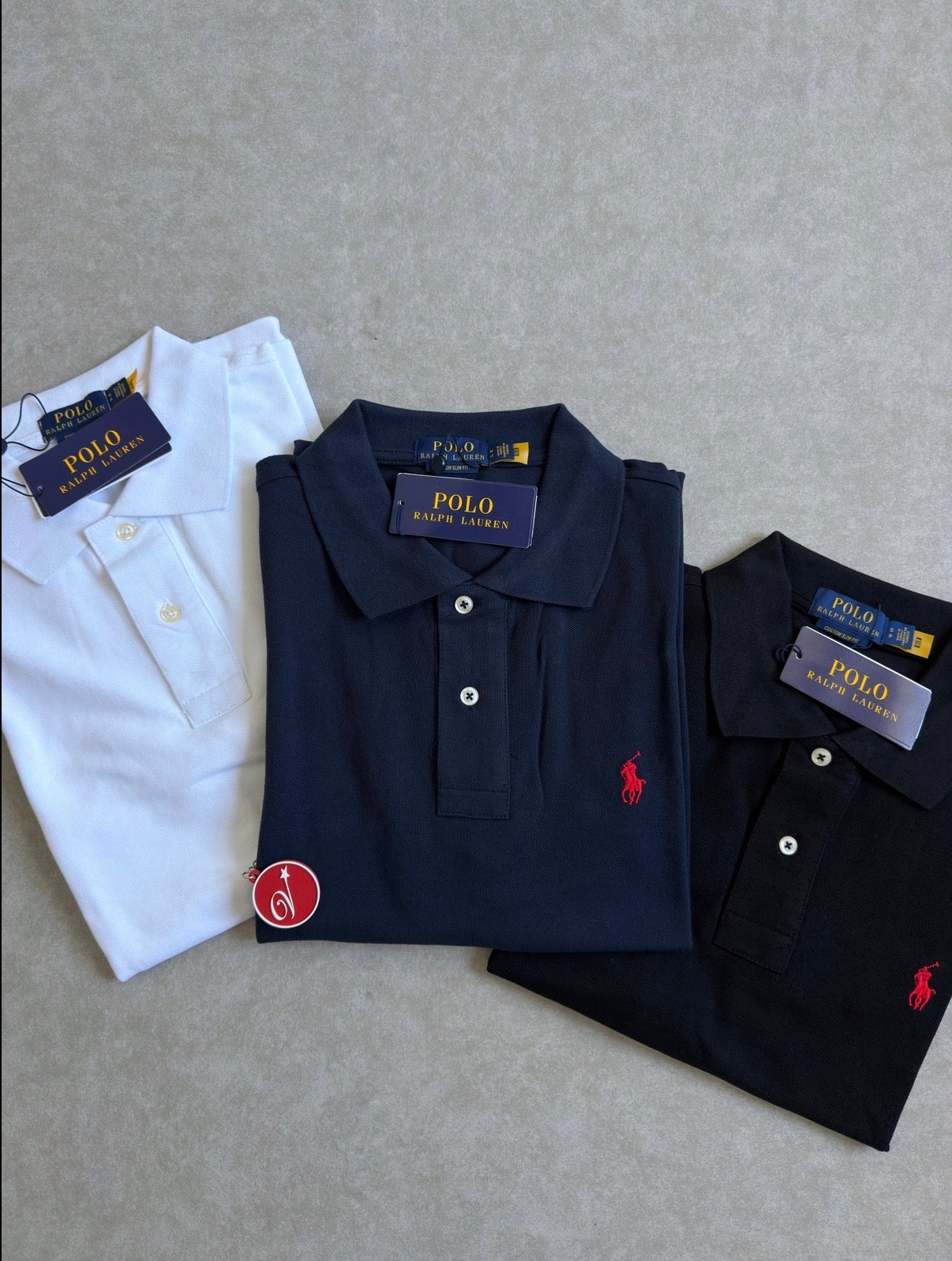 RL Polo Shirt Navy Blue Medium - ON HAND