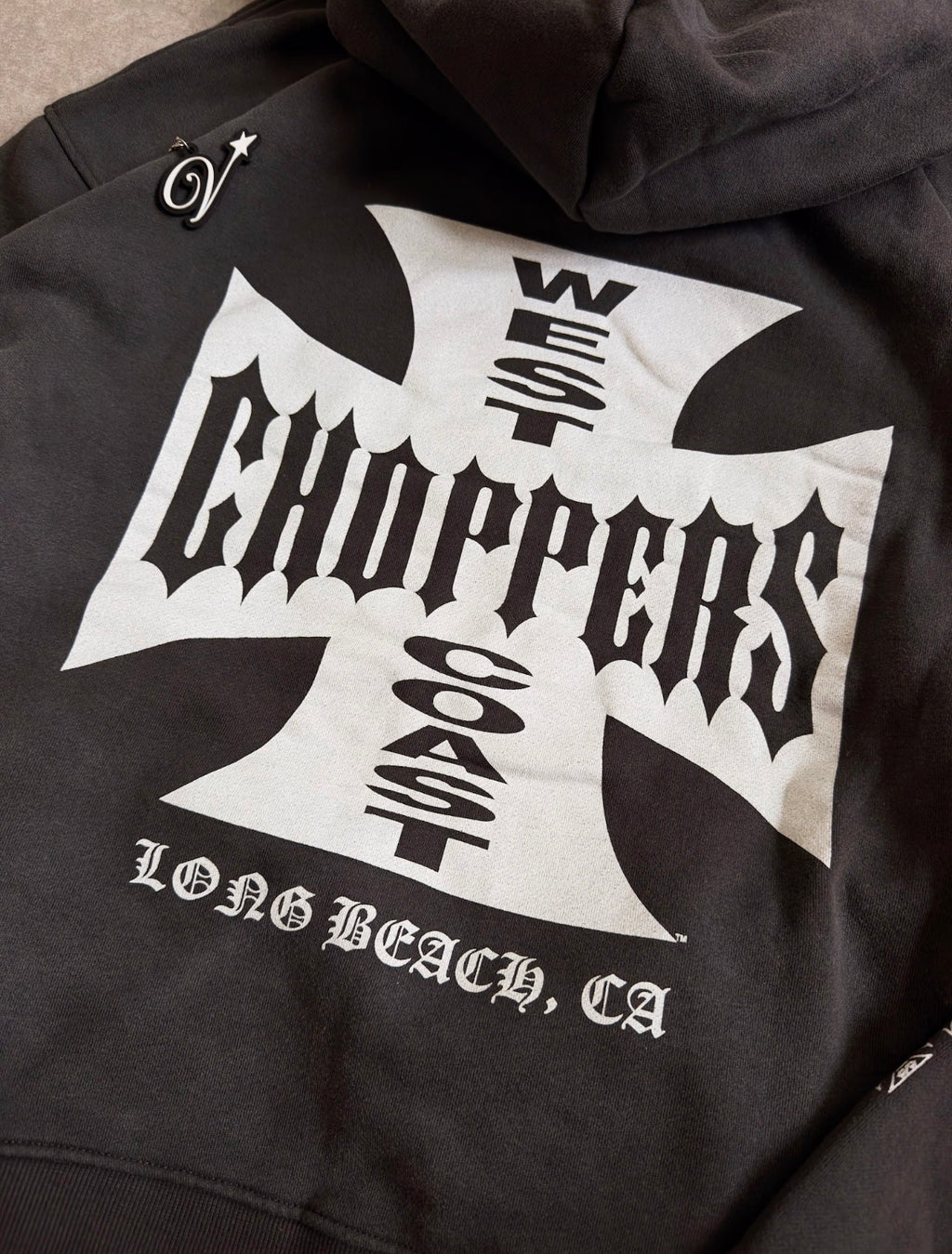 West Coast Choppers Smoked Zip Up Hoodie