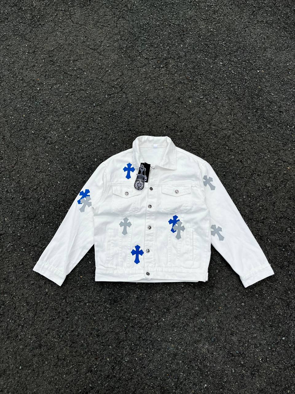 Chrome Hearts Denim Jacket in White