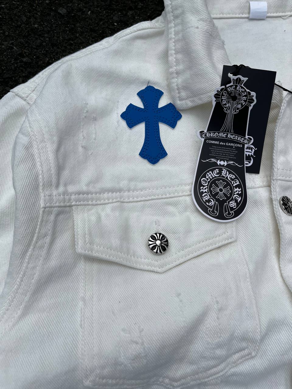 Chrome Hearts Denim Jacket in White