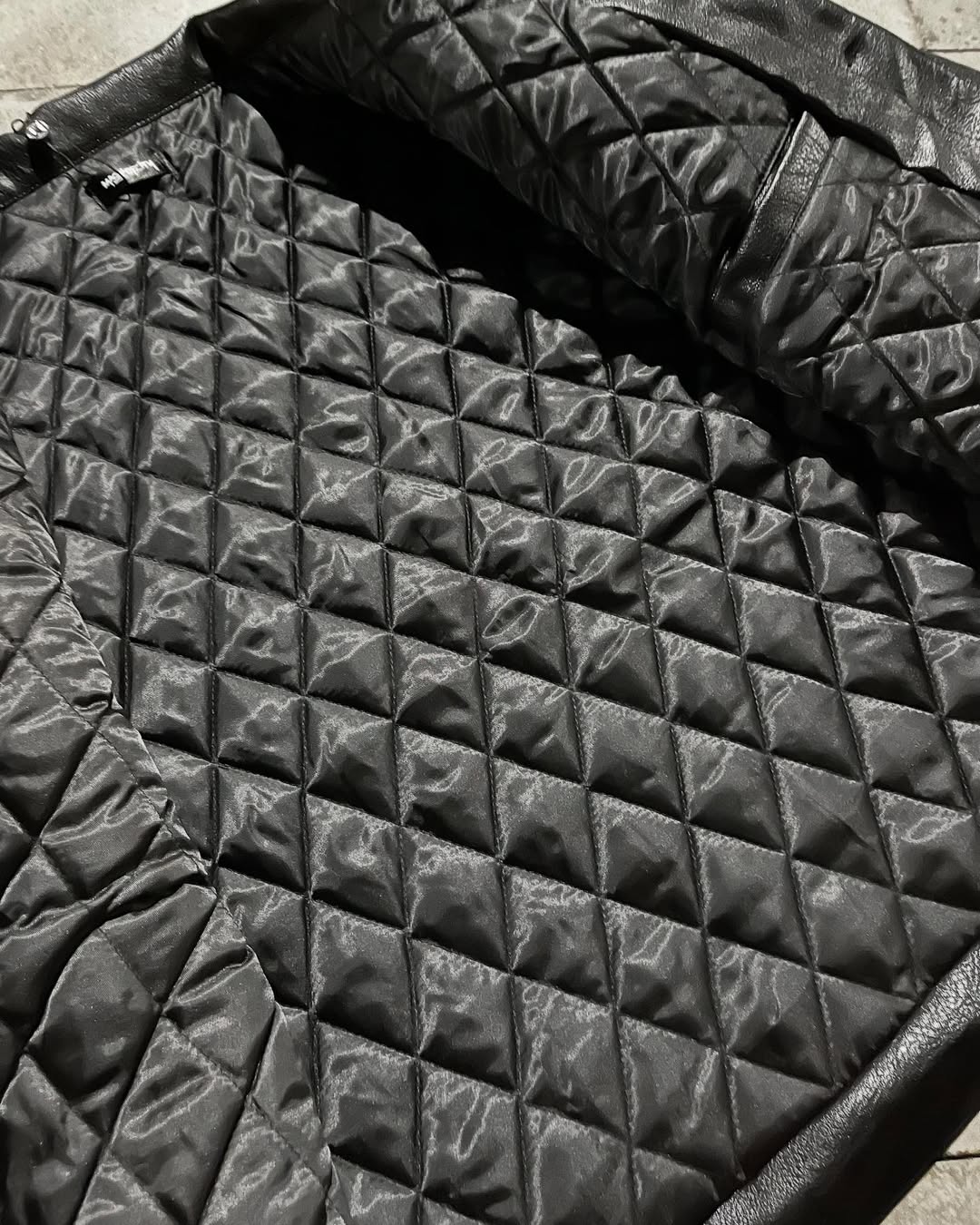 CH inspired blackout leather jacket