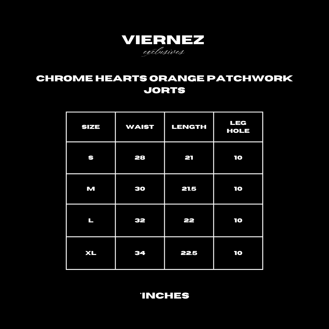 Chrome Hearts Orange Patchwork jorts