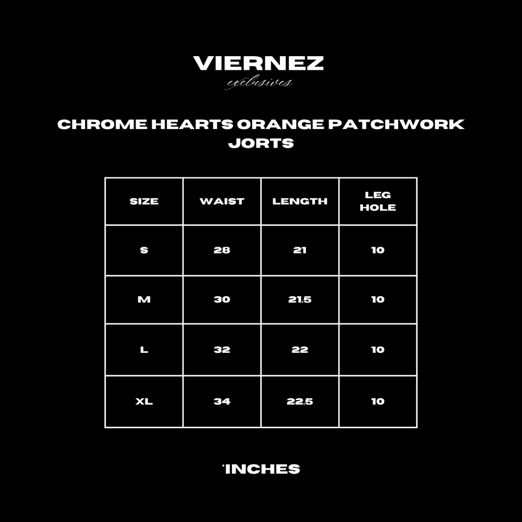 Chrome Hearts Orange Patchwork jorts