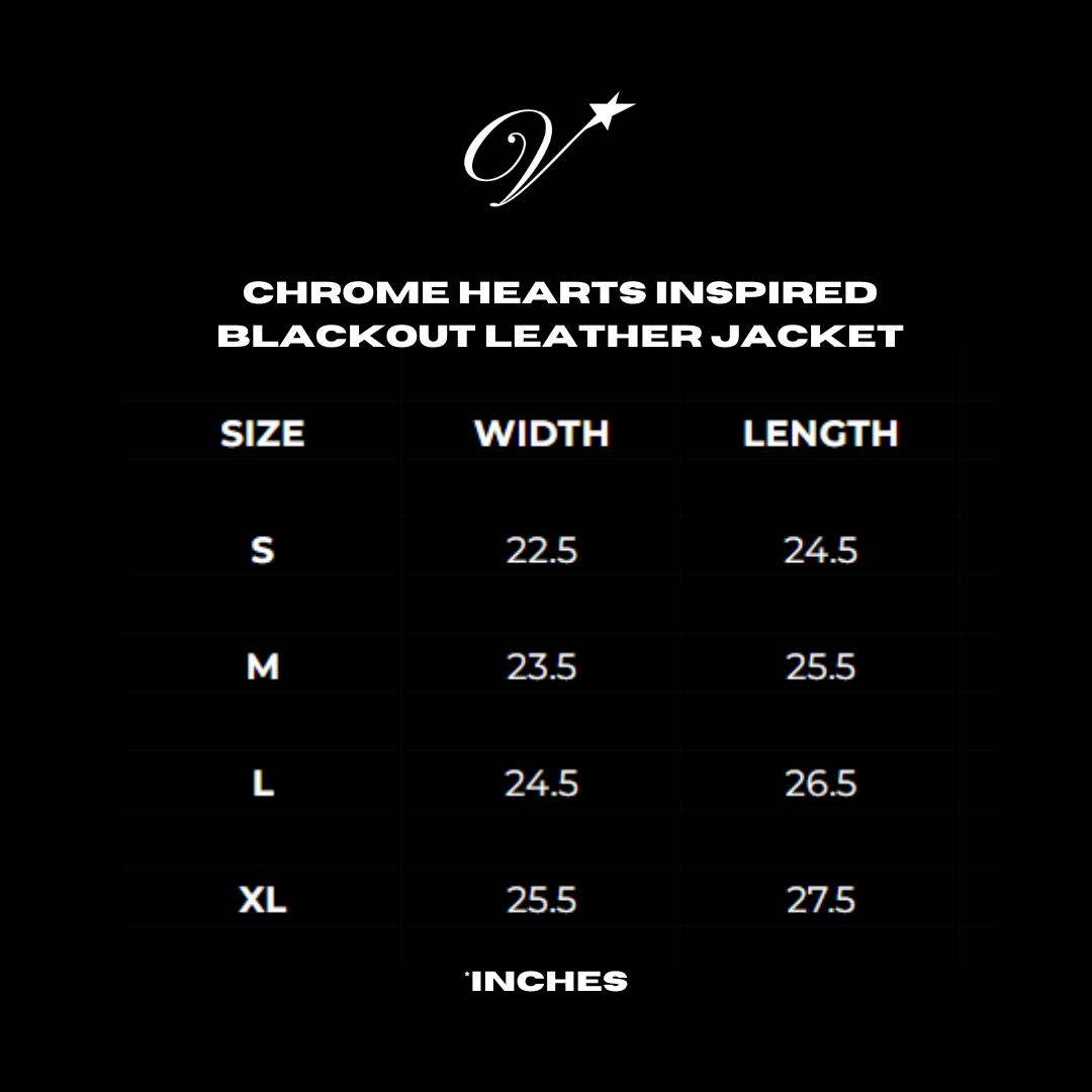 CH inspired blackout leather jacket