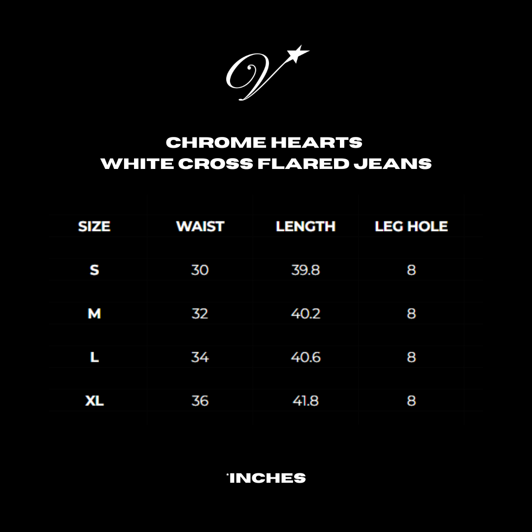 CH White Cross Flared Pants