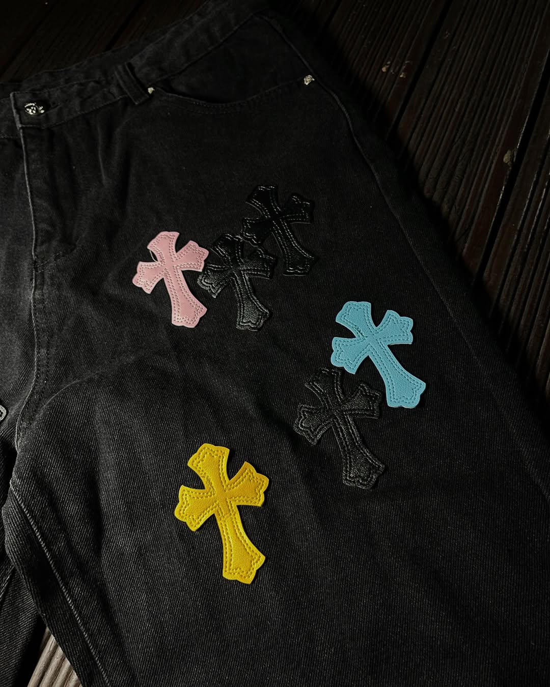 Chrome Heärts Multi-Color Cross Pants