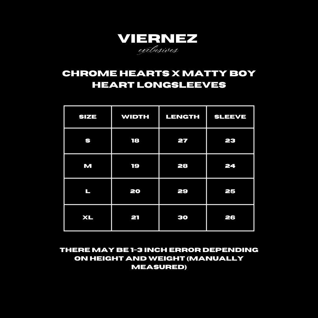 Chrome Hearts x Matty Boy Heart Longsleeves