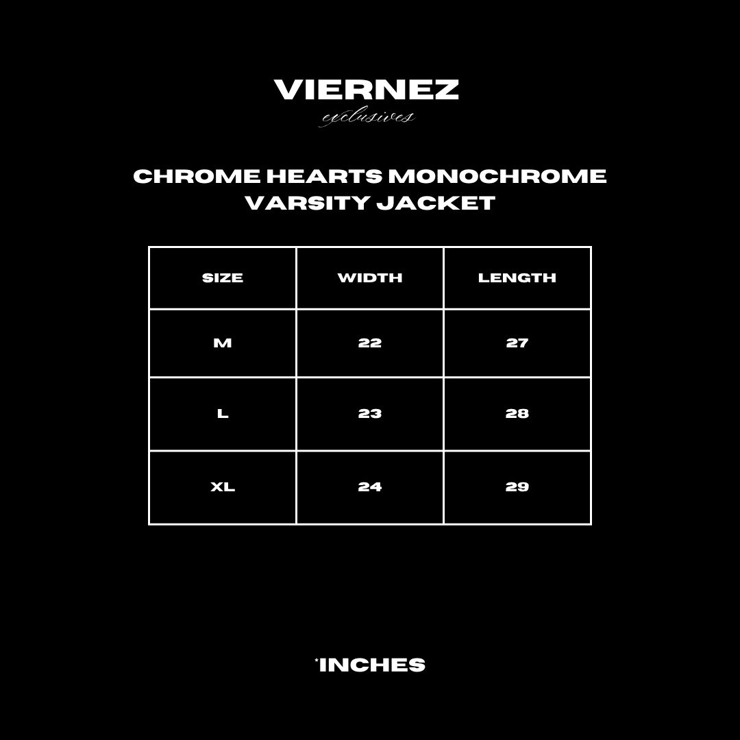 Chrome Hearts Monochrome Varsity Jacket