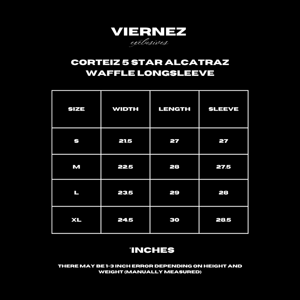 Corteiz 5 Star Alcatraz Waffle Longsleeve MEDIUM - ON HAND