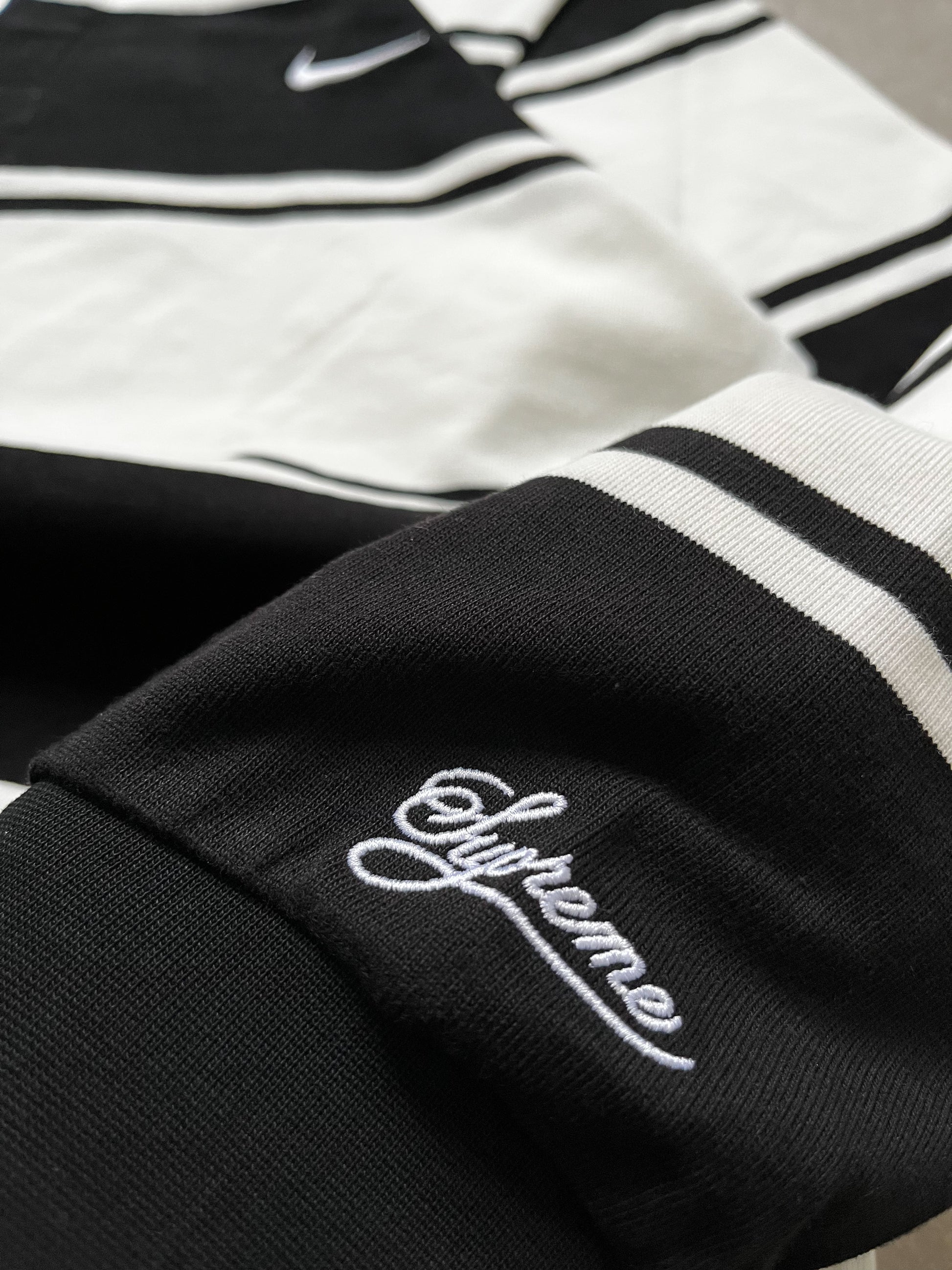 Supreme x Nike Swoosh Stripe Rugby Polo