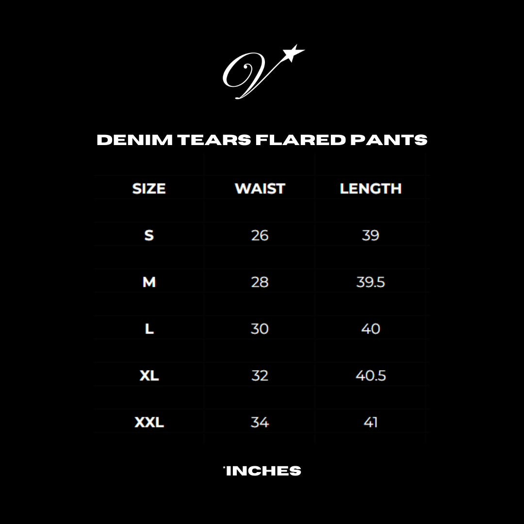 Denim tears flared pants