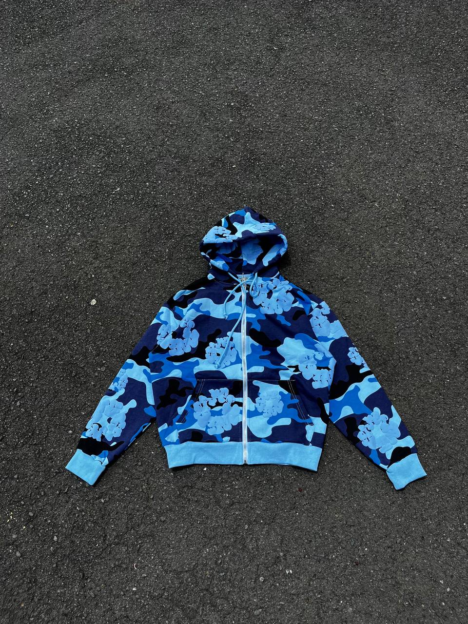 Denim tears camo wreath zip hoodie