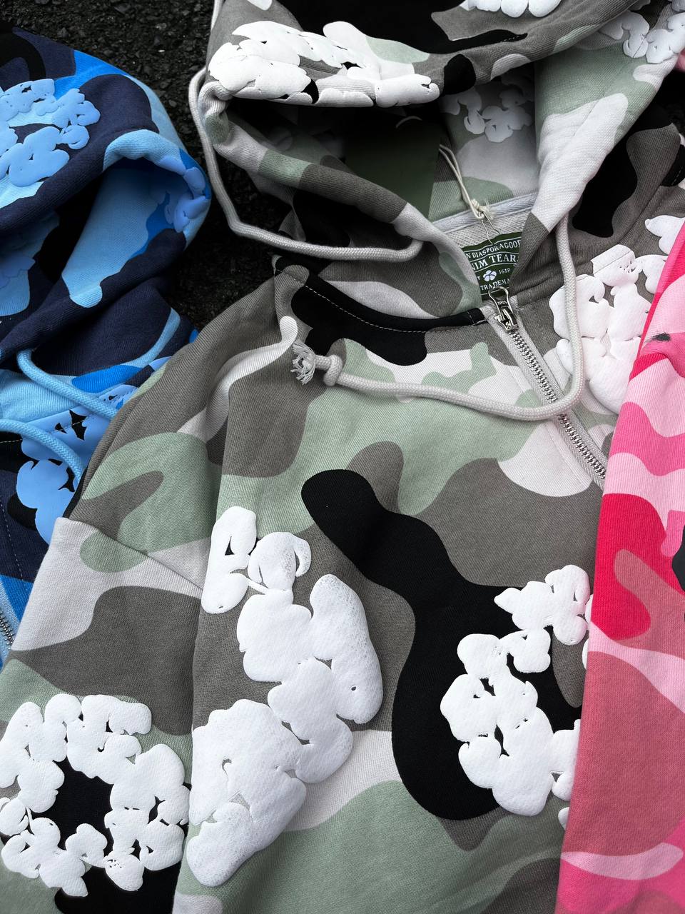 Denim tears camo wreath zip hoodie