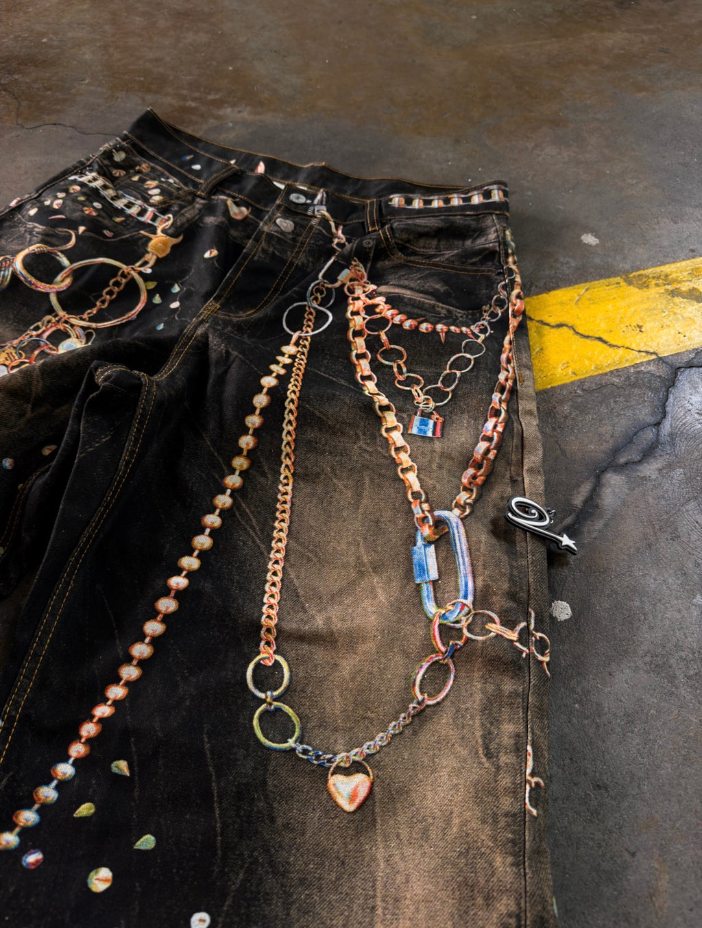 Acne Studios 1981 Biker trompe-l'œil Jeans