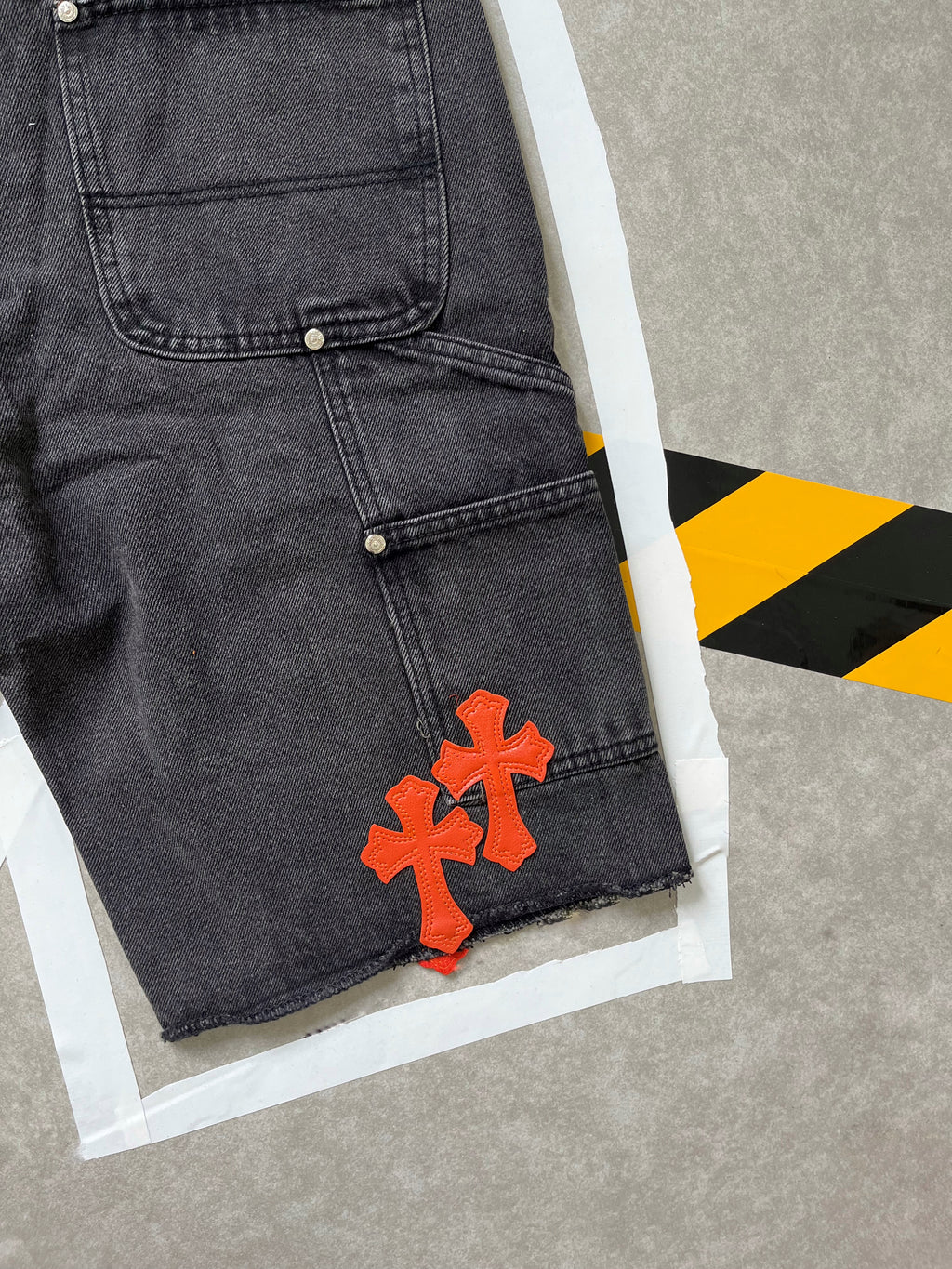 Chrome Hearts Orange Patchwork jorts