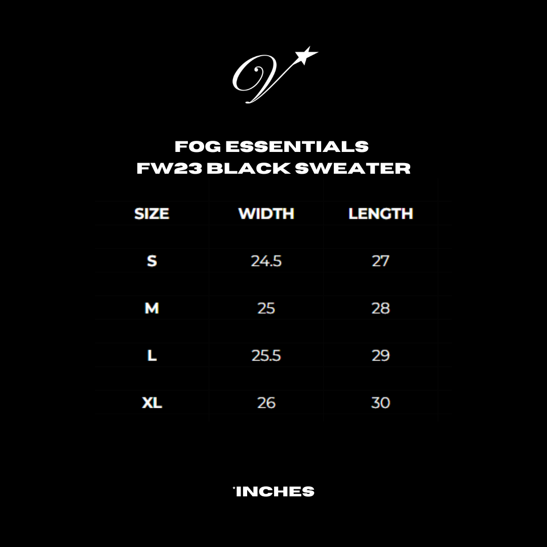 Essentials FW23 Black sweater