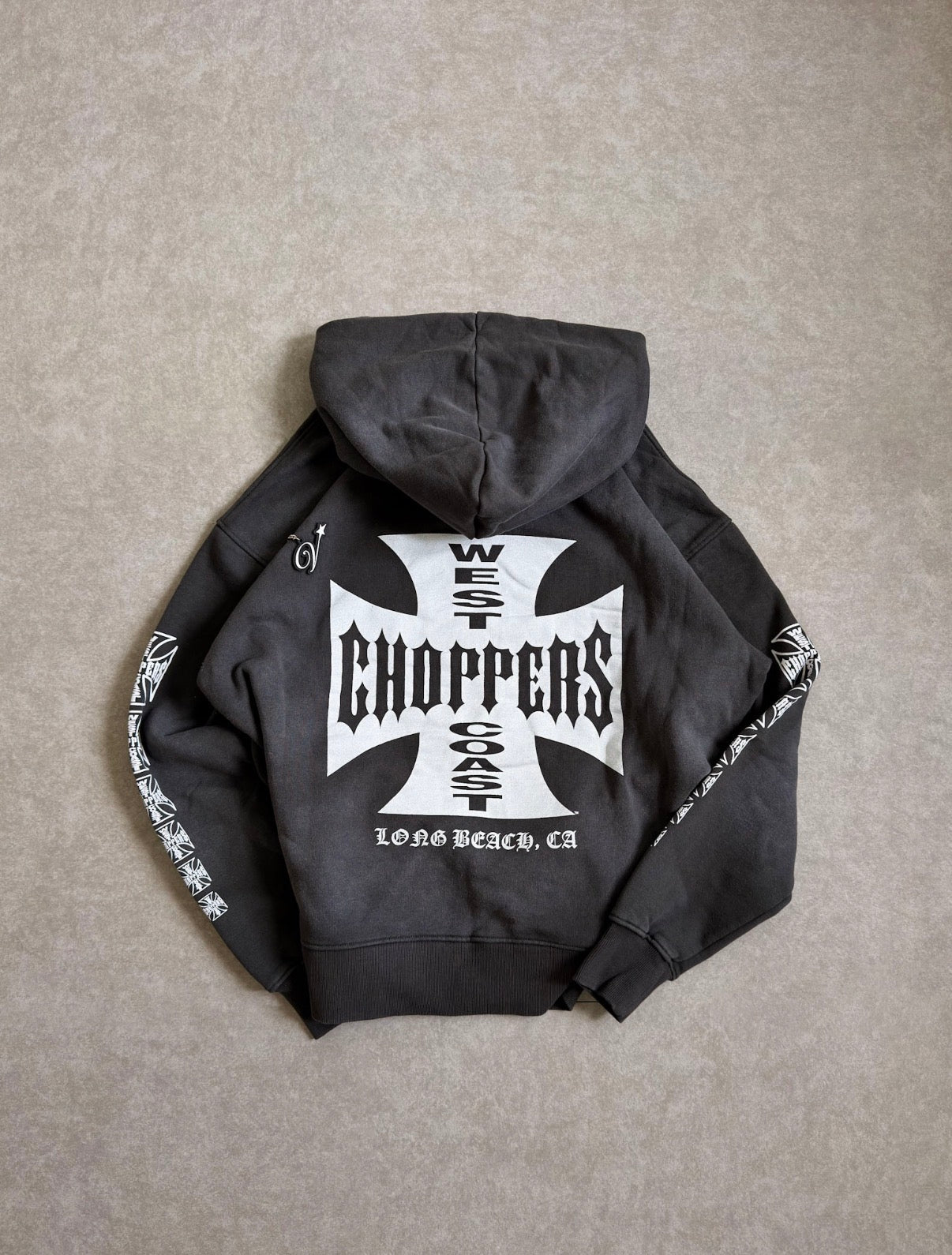 West Coast Choppers Smoked Zip Up Hoodie