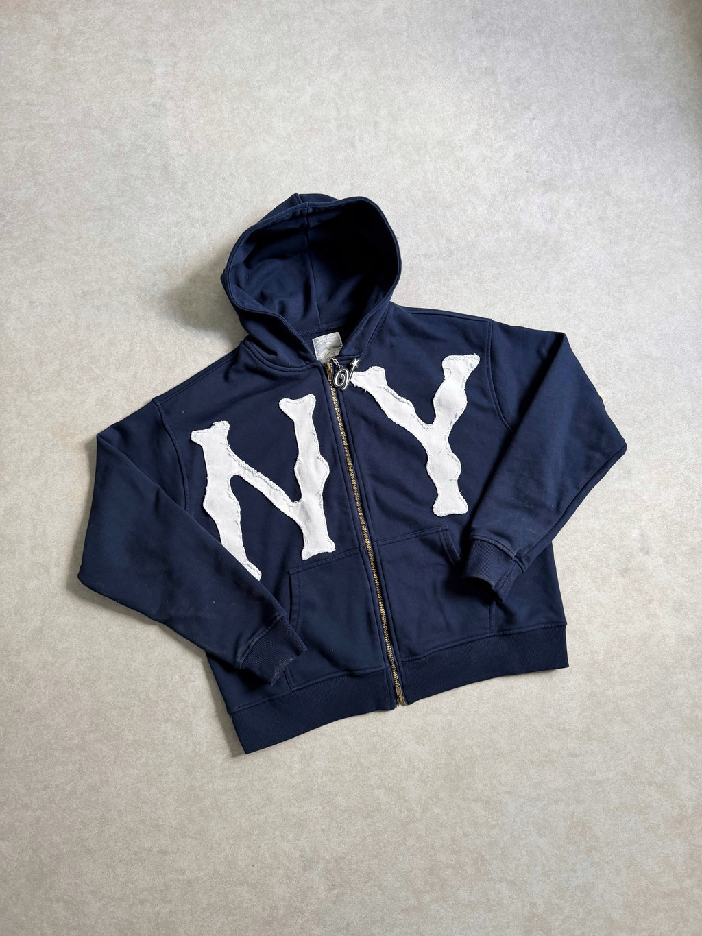 Memory Lane Park NY Navy Zip-Up Hoodie