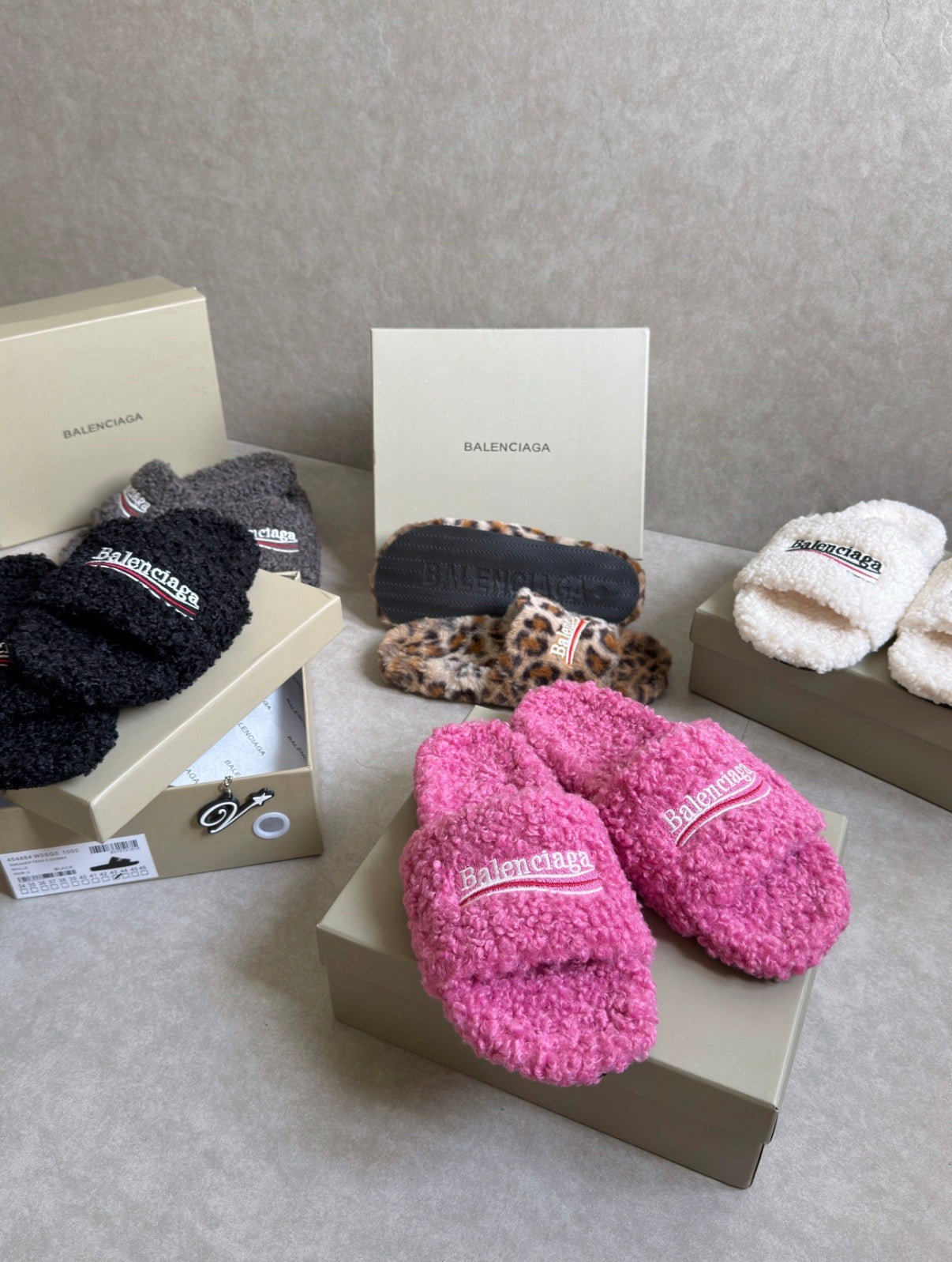 Balenciaga Fur Slides