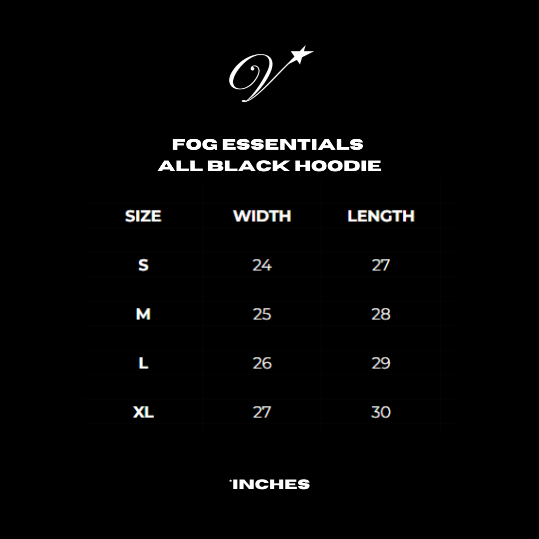 Essentials all black hoodie