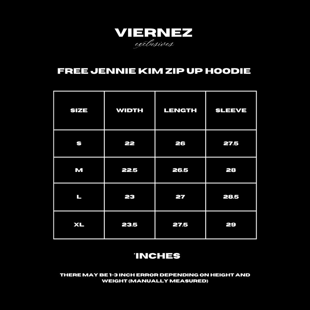 Free Jennie Kim Zip Up Hoodie