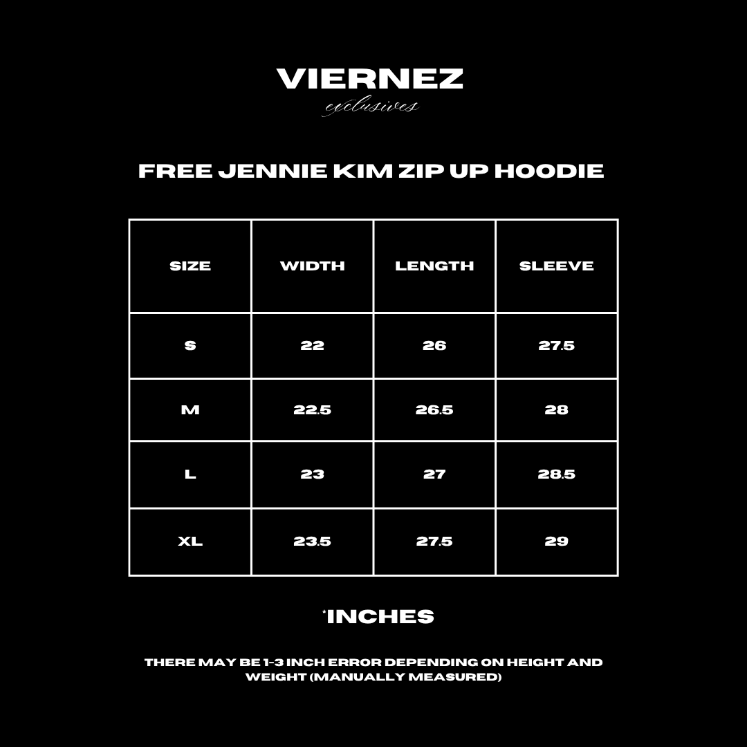 Free Jennie Kim Zip Up Hoodie