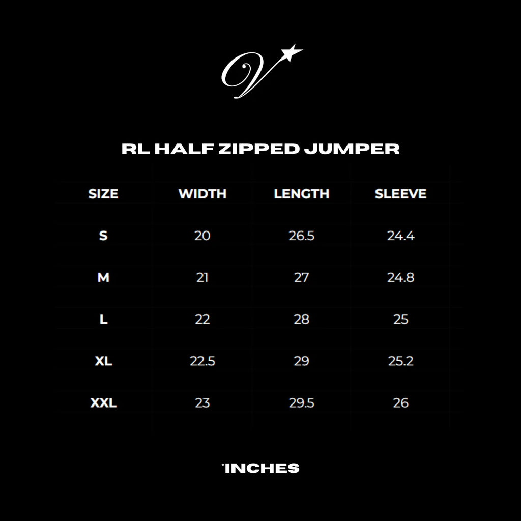 RL Half zipped jumper White Medium ON-HAND