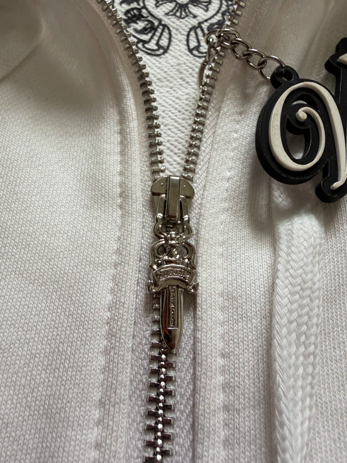 Chrome Hearts Las Vegas Exclusive horseshoe zip hoodie in White