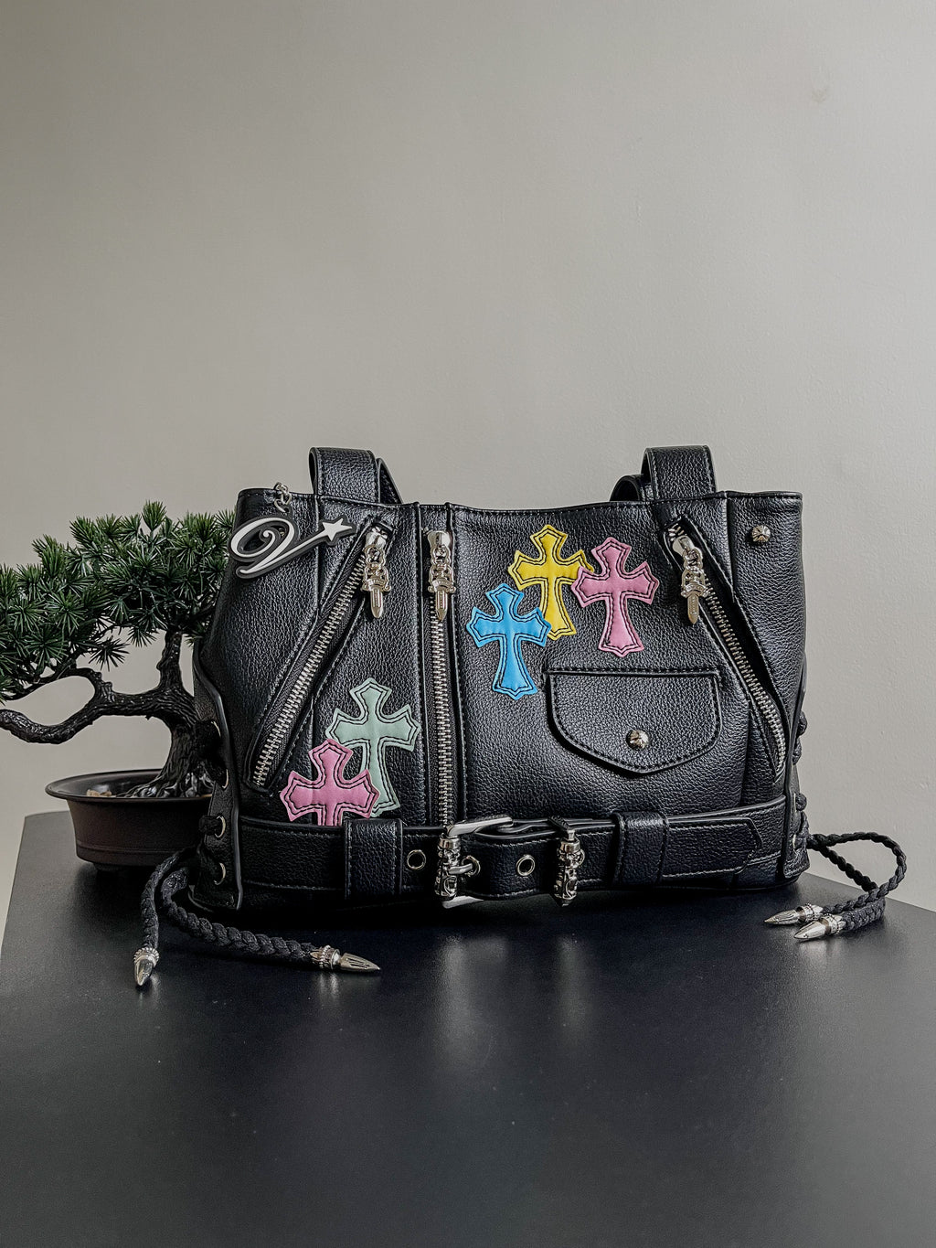 Chrome Hearts Patchwork Metal shoulder bag