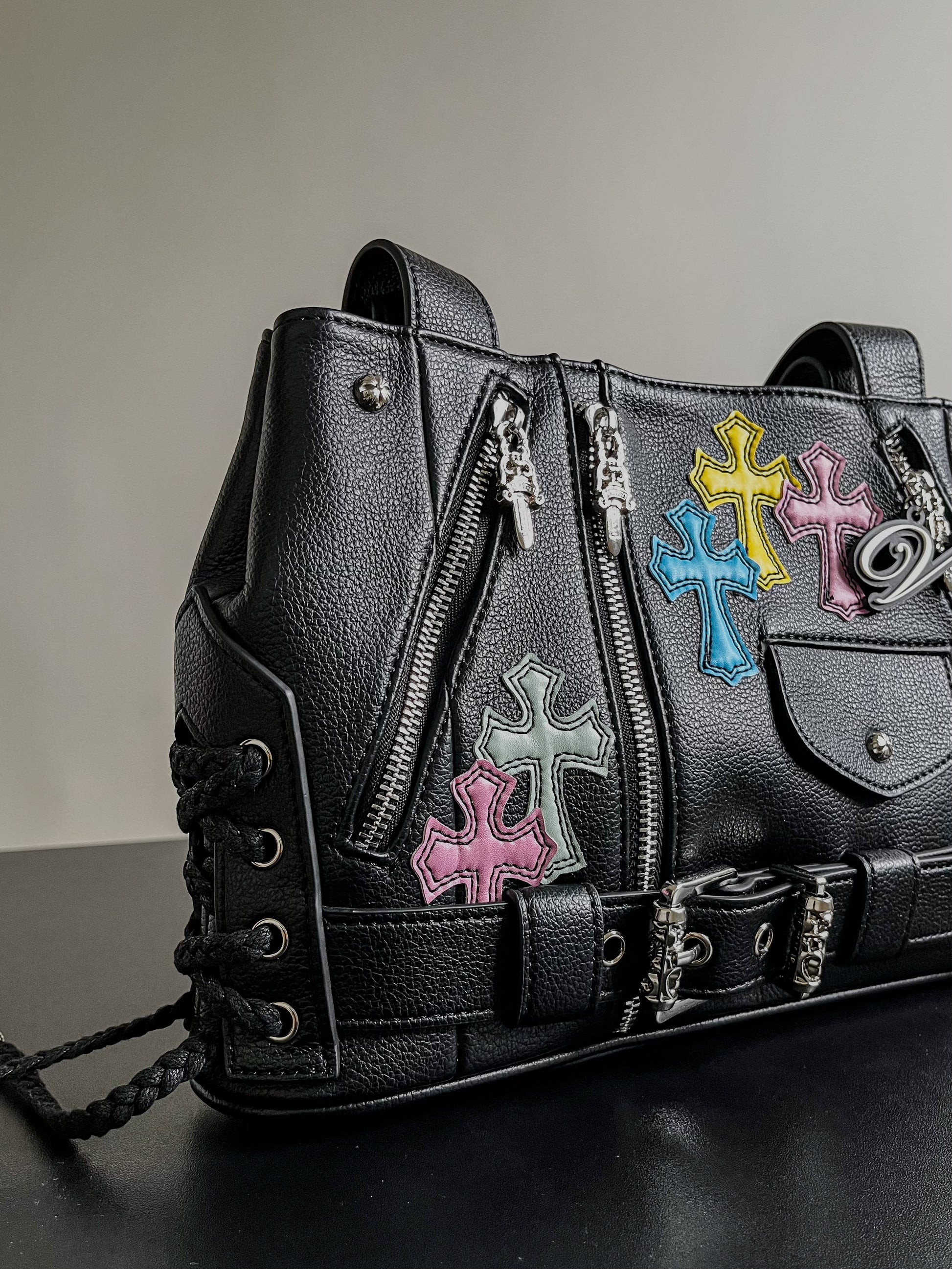 Chrome Hearts Patchwork Metal shoulder bag
